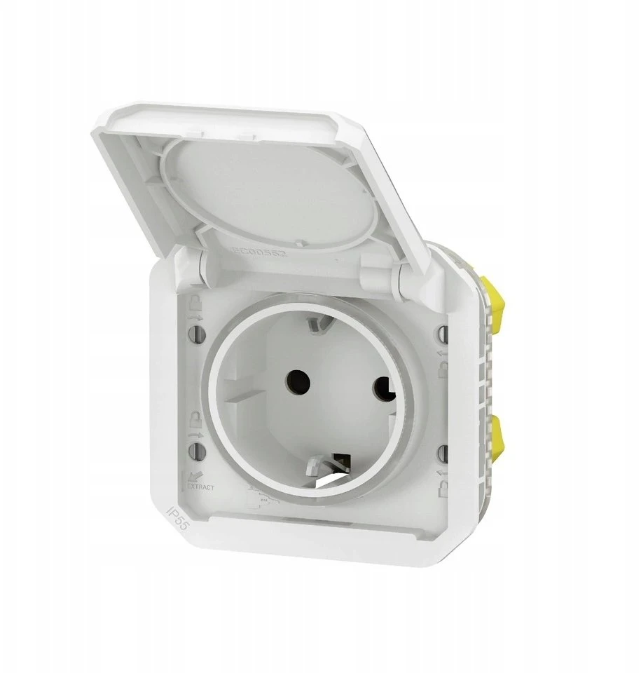 Legrand 069640L NAUJAS PLEXO 55 Schuko lizdas 2P+Z gnybtai auto mechanizmas 16A - 250V AC baltas 069640L