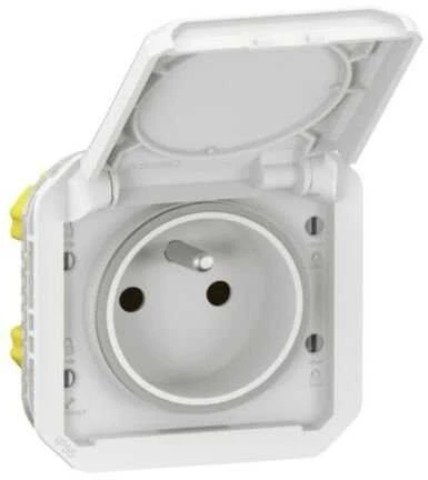 Legrand 069621L NAUJAS PLEXO 55 Lizdas 2P+Z automatinių gnybtų mechanizmas 16A - 250V AC baltas 069621L