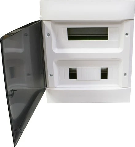 Legrand 135412 PRACTIBOX S įleidžiamas modulinis skirstytuvas tuščiavidurėms sienoms 2x12 skaidrios durys 135412