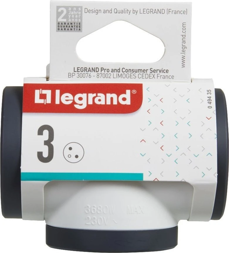 Legrand Rozgałęźnik 3X2P+Z-B/C 049435 himp