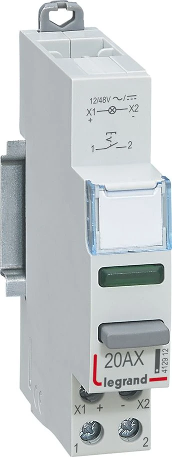 „Legrand“ modulinis bistabilus jungiklis su LED lempa 1Z 20A 12/48V AC/DC LP441 (412912)