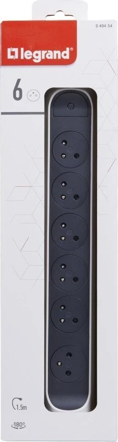 Legrand Sukamasis ilgintuvas 6X2P+Z 1.5M-B/G Legrand 049454 himp