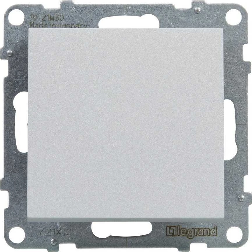 Legrand SUNO - Vienpolis jungiklis - 10 AX - 250 V~ - automatiniai gnybtai, Aluminio - Legrand 721301 hep