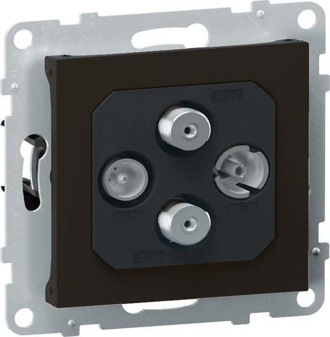 Legrand SUNO antenos lizdas TV-R-2xSAT final 1.5dB juodas 721470