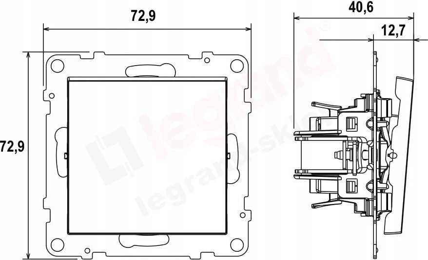 Juodas perjungiklis Suno Legrand 721408