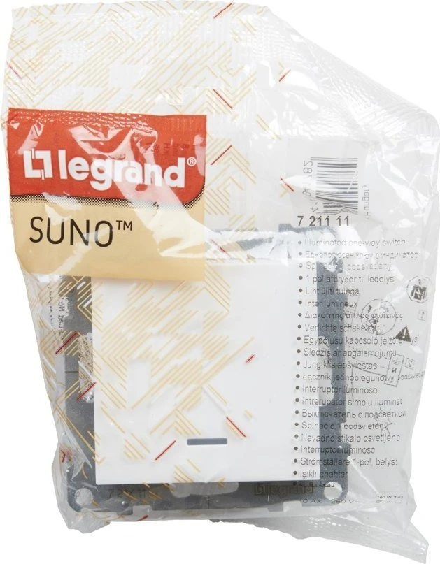 Legrand SUNO - Lengvas monopolis - 10 AX - 250 V ~ - Automatiniai terminalai, balta - Legrand 721111 Himp