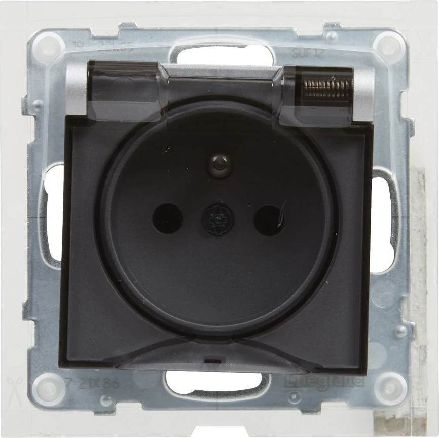 Legrand SUNO - lizdas 2P + Z IP44 - 16 A - 250 V ~ - automatinis terminalai - su diafragma, aliuminio - Legrand 721386 Himp