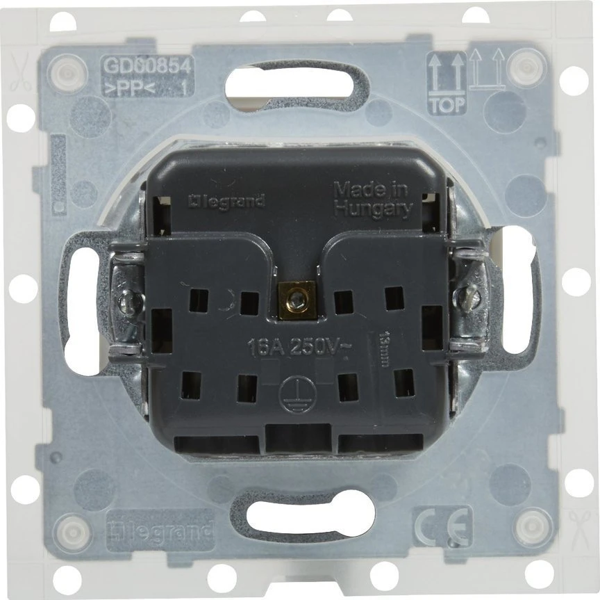 Legrand 2P+Z IP44 16 A 250 V~ automatiniai gnybtai su sklende Baltas (721186)