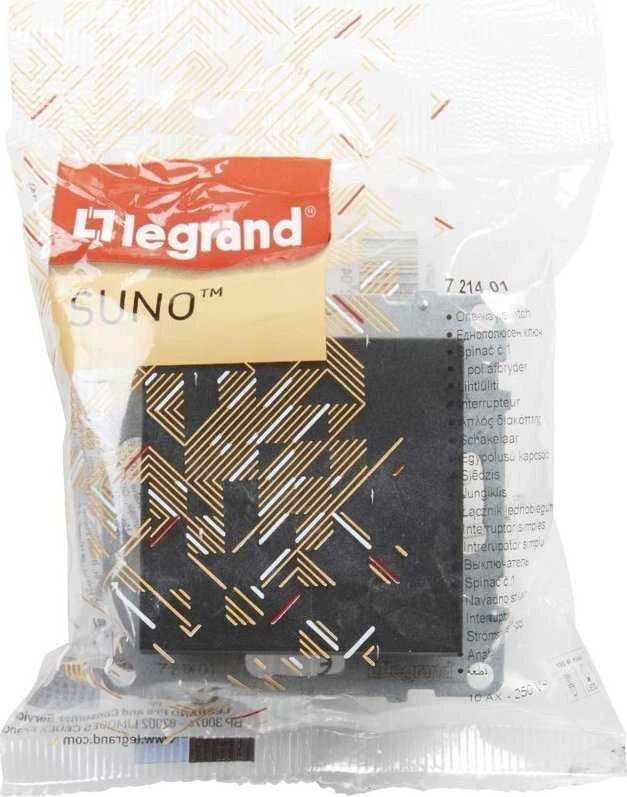 Juodas jungiklis Suno Legrand 721401