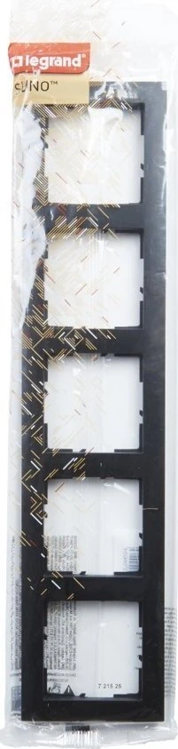 Legrand SUNO Penkių grupių rėmas juodas 721525