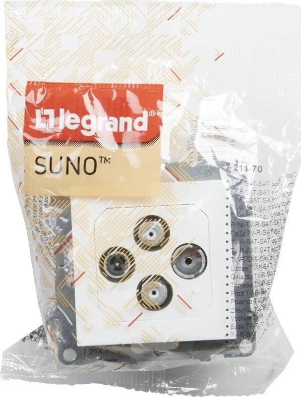 Legrand TV-R-2xSAT galinis antenos lizdas 1,5dB baltas [721170]
