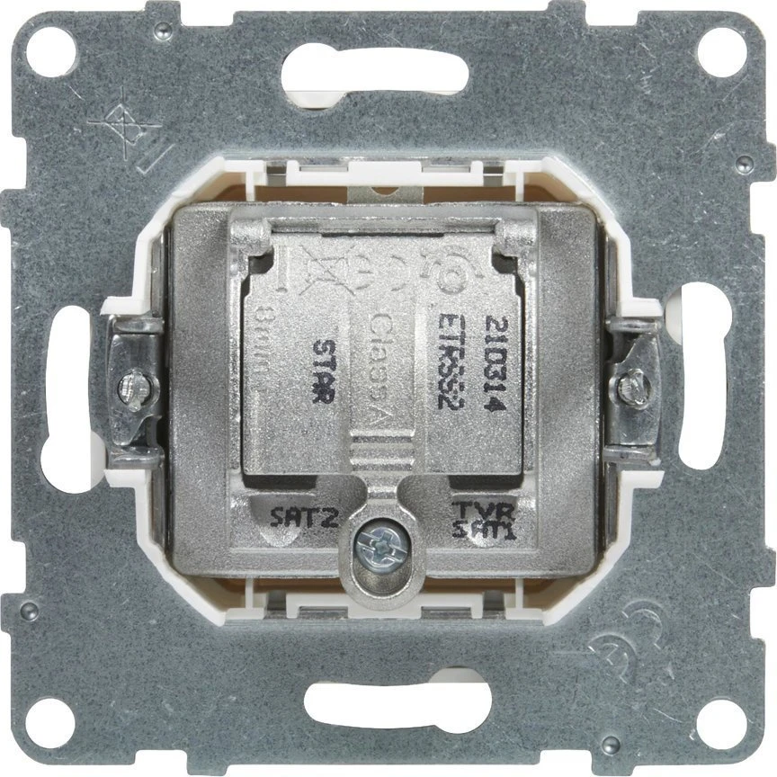 Legrand TV-R-2xSAT galinis antenos lizdas 1,5dB baltas [721170]