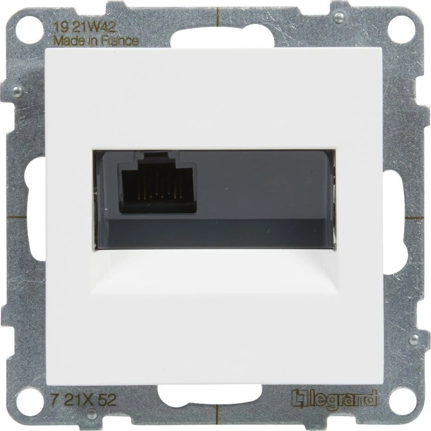 Baltas RJ45 UTP 6 lizdas SUNO Legrand 721152