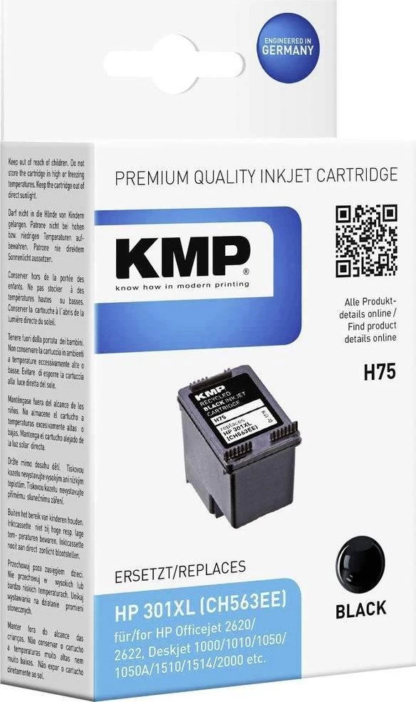 Legrand KMP H75 juodos spalvos rašalo kasetė, suderinama su HP CH 563 EE