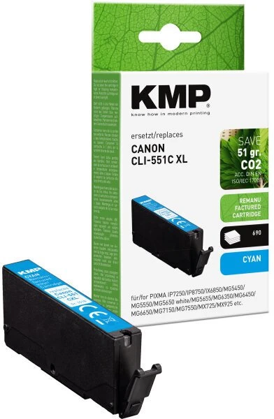 Legrand Tusz KMP Tusz zastępuje Canon CLI-551 C XL 6444B001