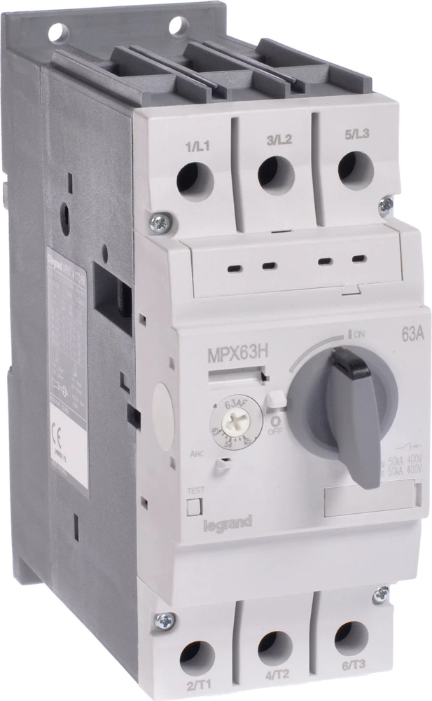 Legrand Variklio grandinės pertraukiklis 63H 45-63A MPX3, didelė trumpojo jungimo srovė - 417368