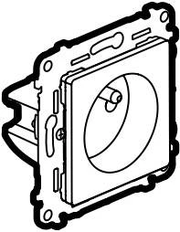 Legrand 753284 VALENA LIFE Lizdas pojedyncze su/u 2P+Z su przesłonami kreminė 753284