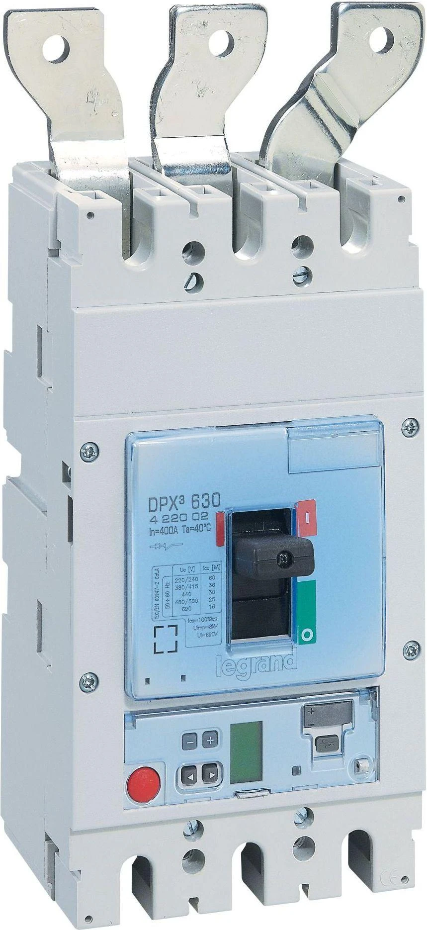 Legrand DPX3 630 TM 3P 400A 36KA grandinės pertraukiklis