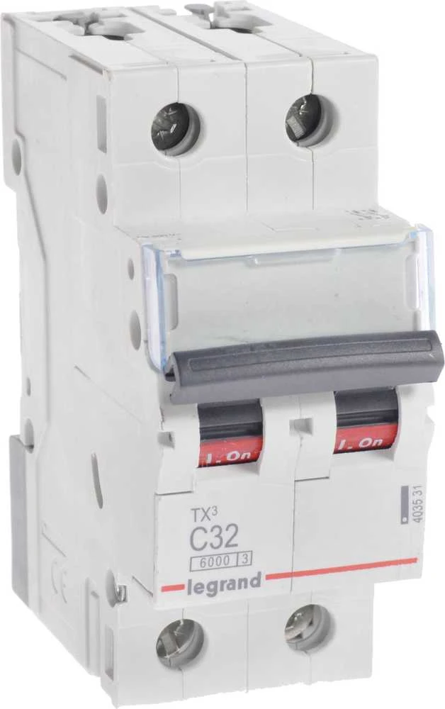 Legrand 403531 Grandinės pertraukiklis 2P C 32A 6kA AC S302 TX3 403531