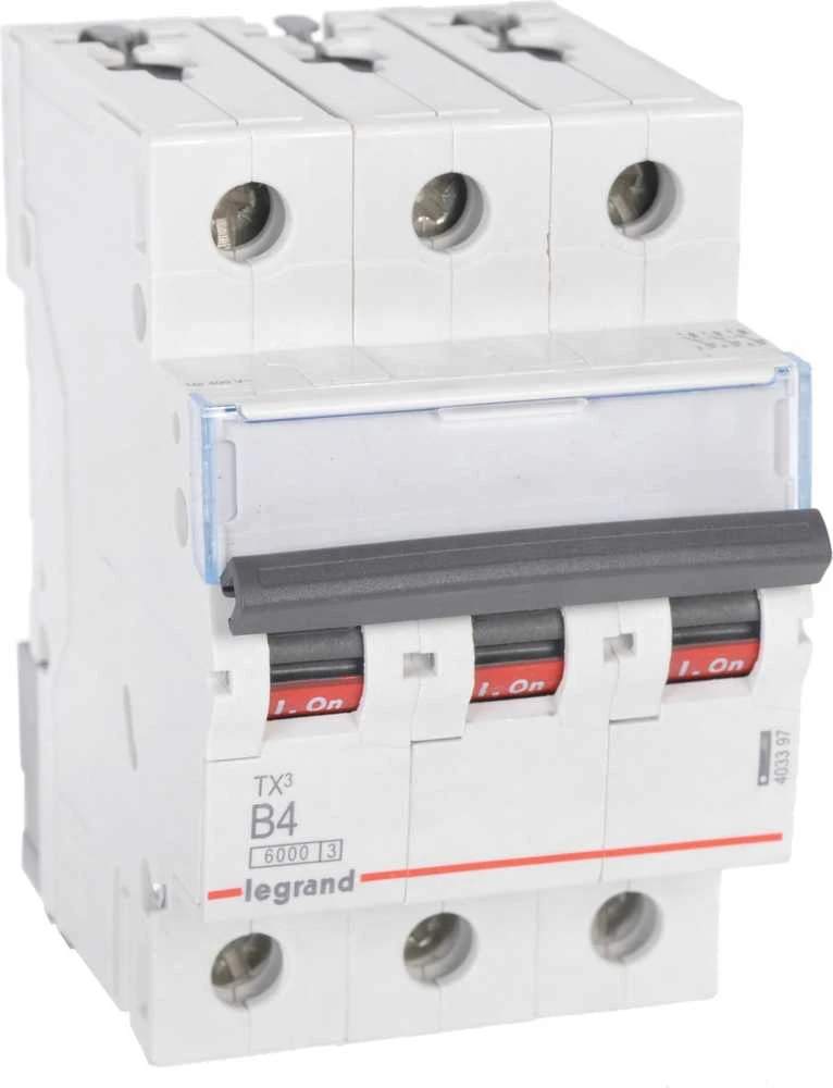 Legrand 403397 Grandinės pertraukiklis 3P B 4A 6kA AC S303 TX3 403397