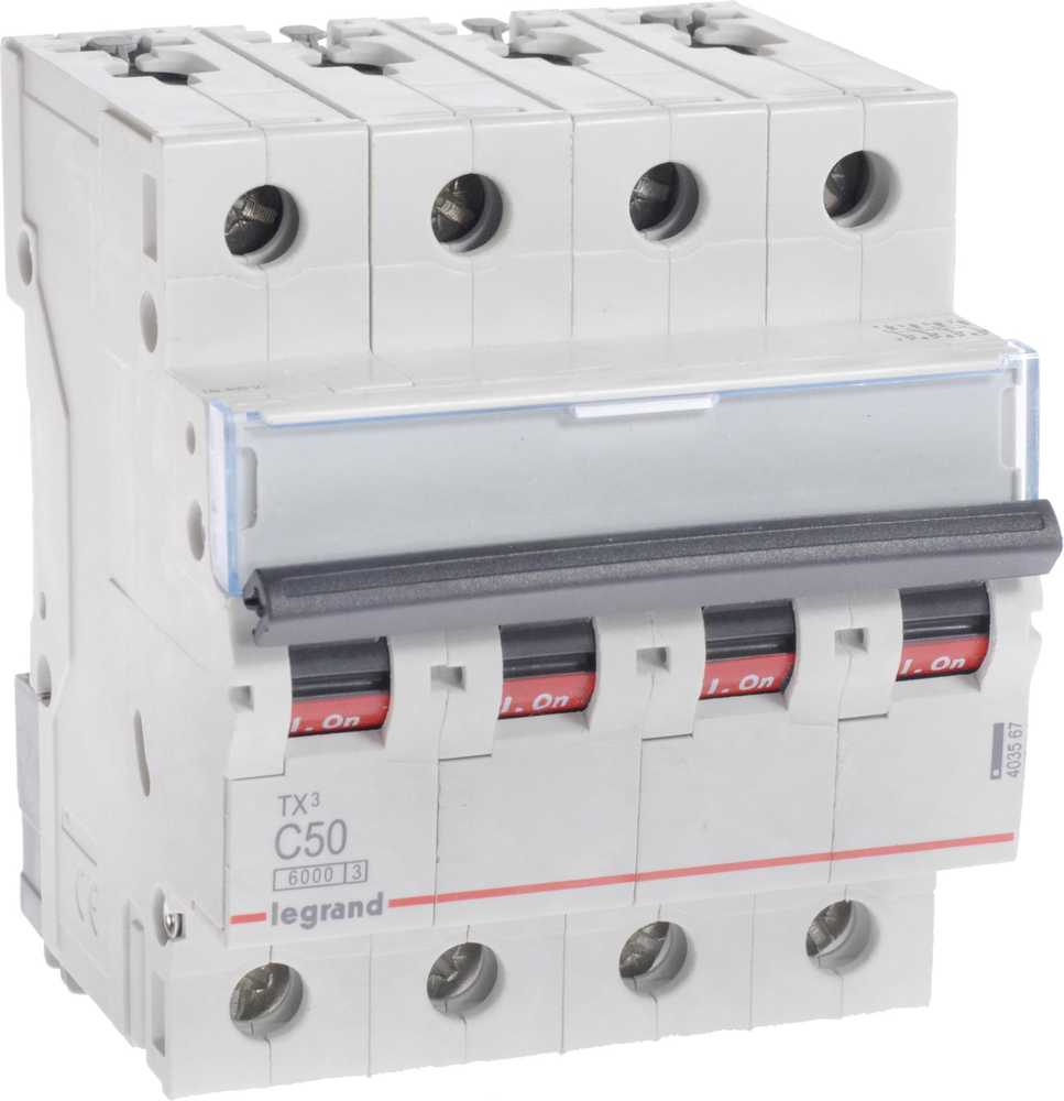 Legrand Automatinis jungiklis S304 4P C 50A 6kA AC - 403567