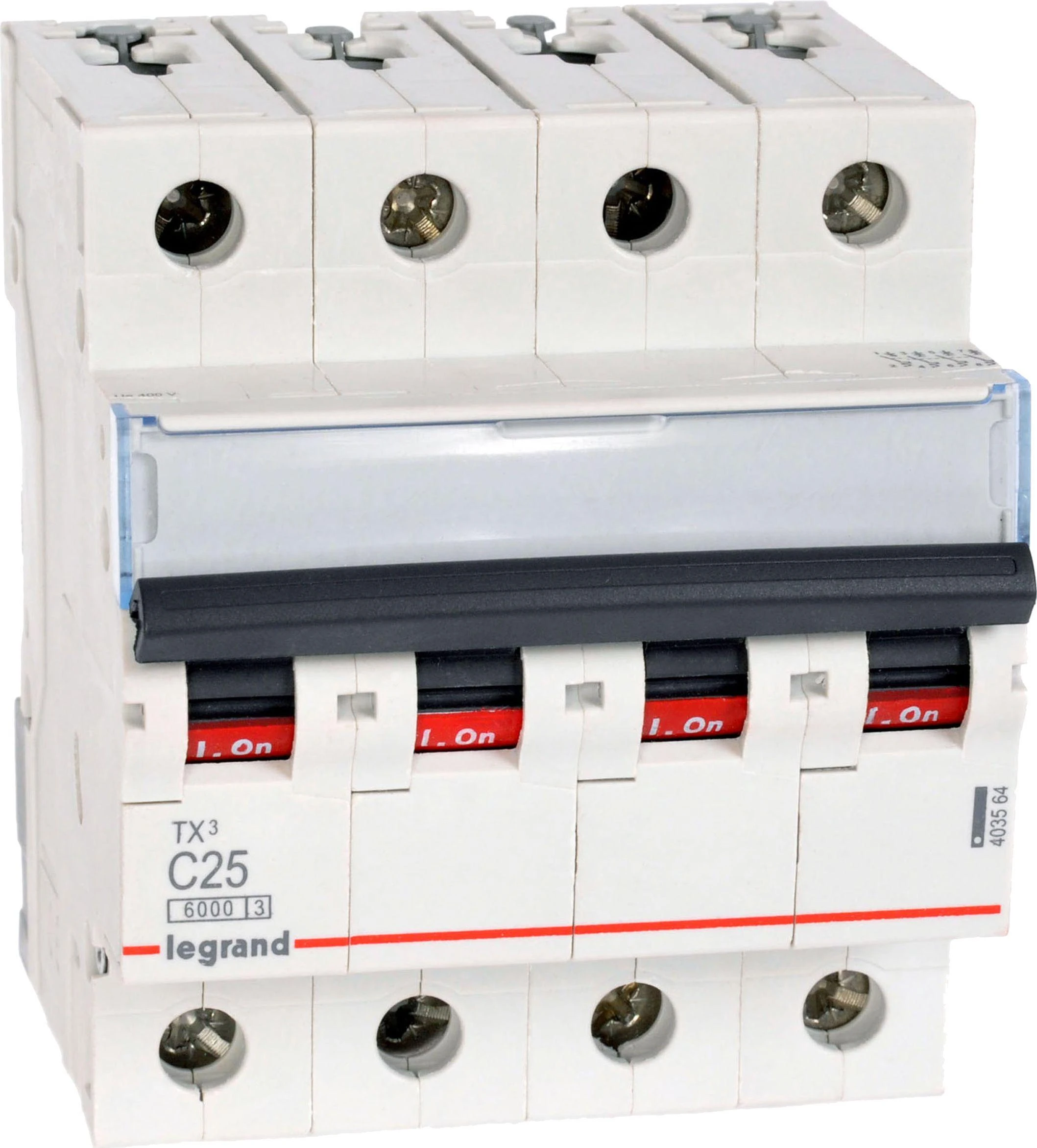 Legrand grandinės pertraukiklis S304 C25 TX3 25A 6kA 403564