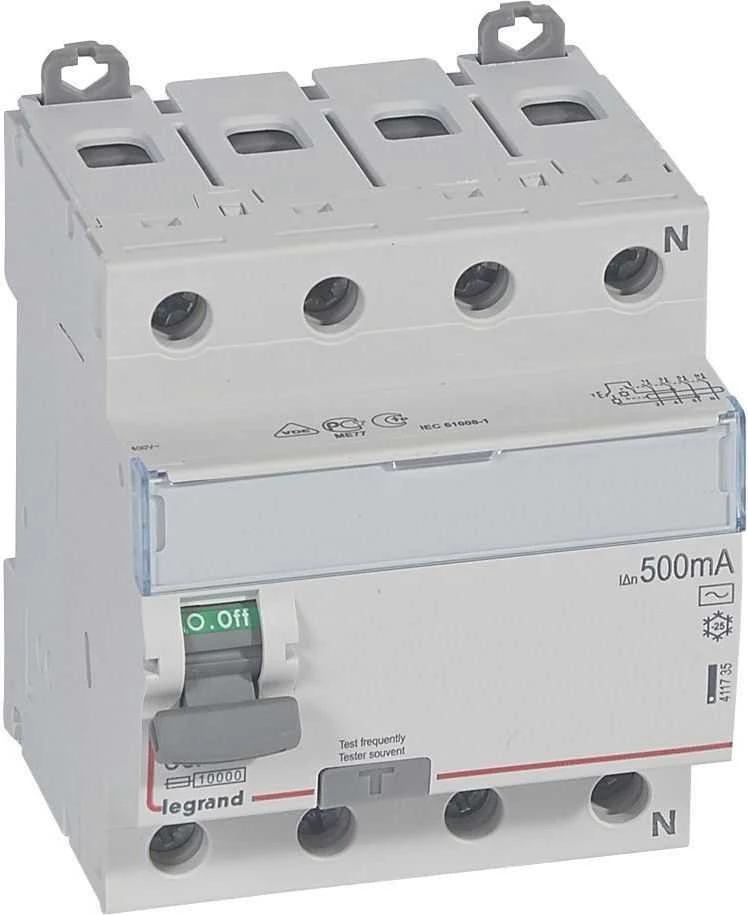 Legrand 411735 Liekamosios srovės jungiklis 4P 80A 0,5A tipo AC P304 DX3 411735