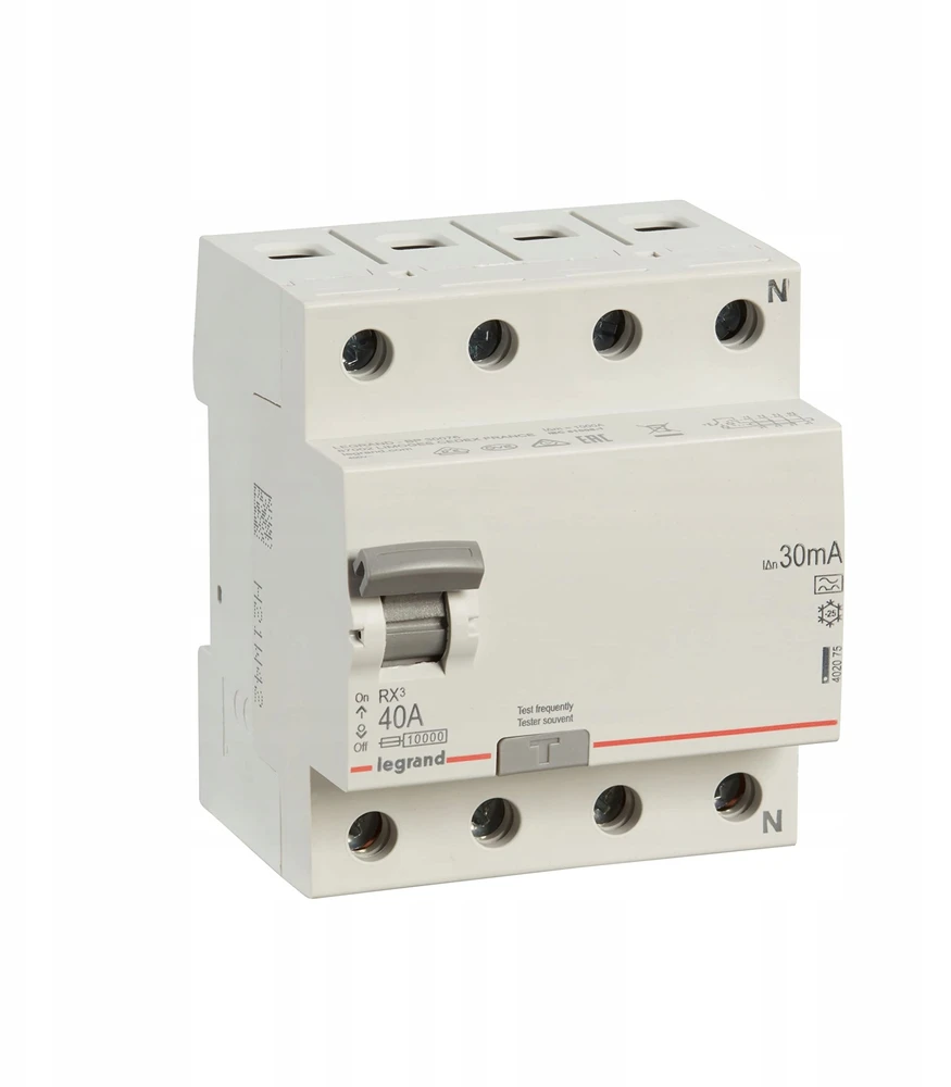 Vanpee Westerberg Srovės nuotėkio jungiklis RX3 HPFI 40A 30mA, 4P, 4M, 10kA, A tipas