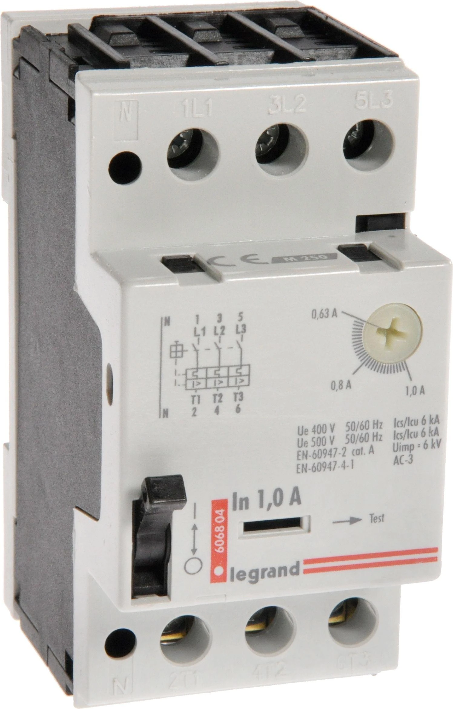 Legrand variklio pertraukiklis 3P 0,25 kW 0,63-1A M 250 1 606804