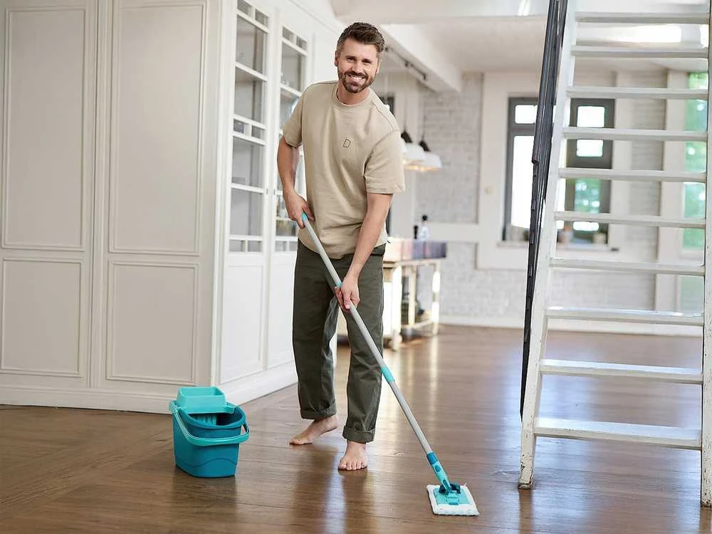 Leifheit 55512 PowerClean M grindų šluostė Micro Duo su teleskopiniu kotu