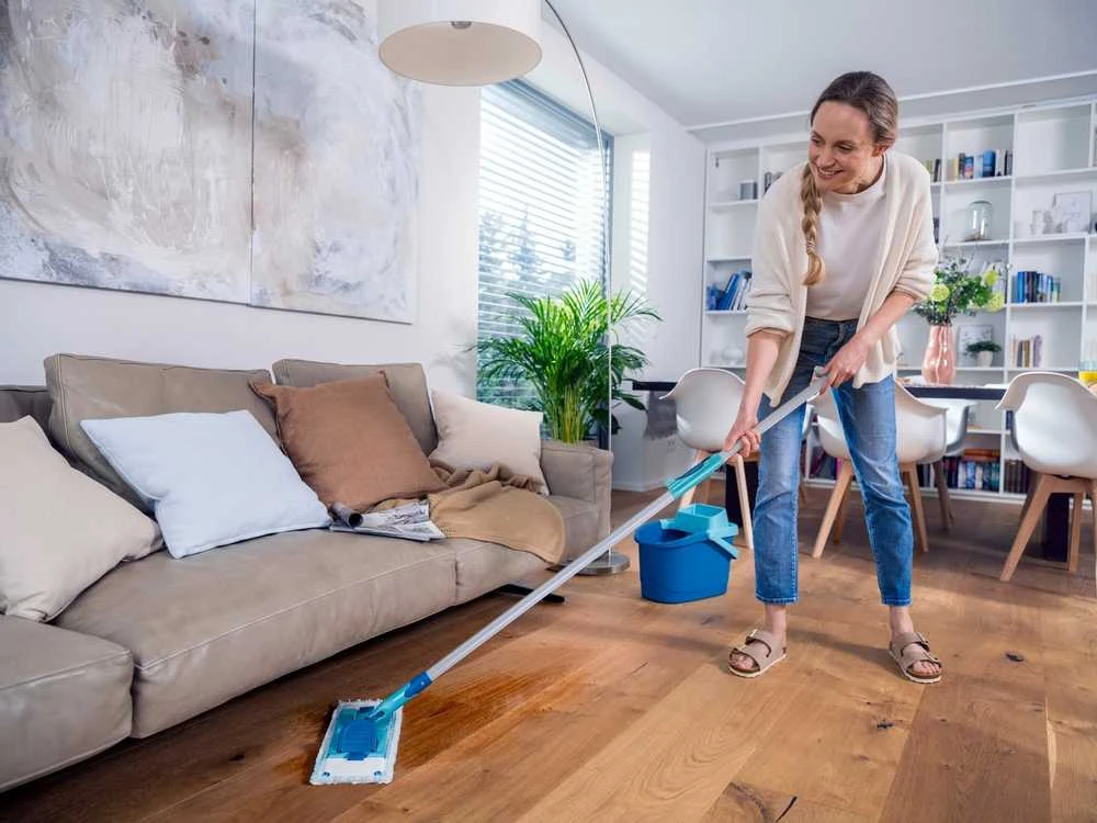 Leifheit 55512 PowerClean M grindų šluostė Micro Duo su teleskopiniu kotu