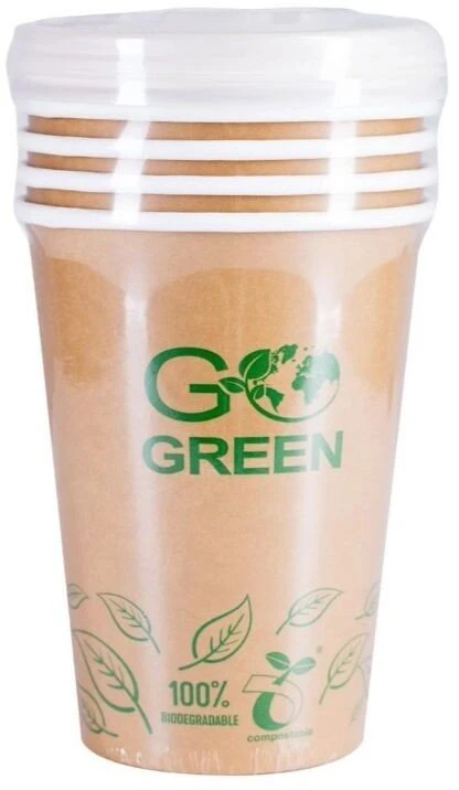 Gogreen kompozitinės lėkštės su dangteliais Go Žalias 940 ml, 5 vnt., 0,131 kg
