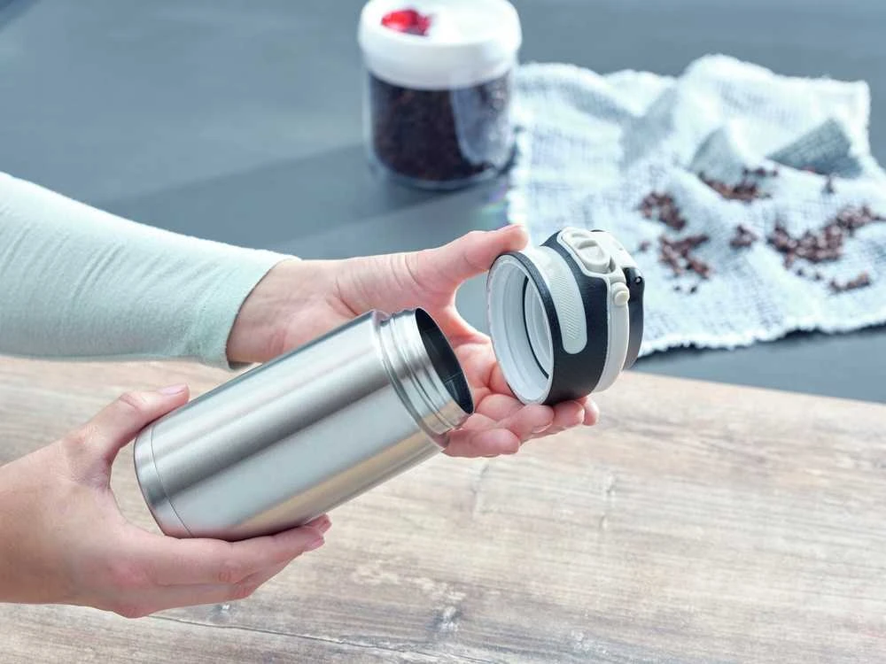 Leifheit Leifheit 3244 Flip Termo puodelis 350 ml Sidabrinė