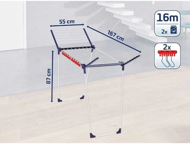 FLEIFHEIT PEGASUS 160 Solid Slim Grindų džiovintuvas - Prailginimo ilgis 16 m