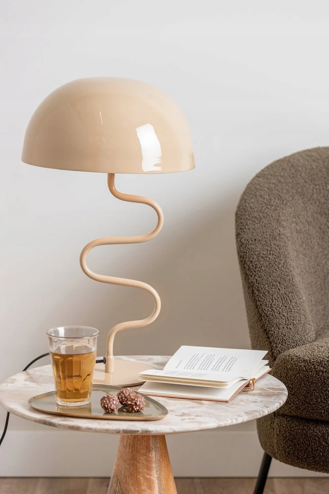Leitmotiv stalinis šviestuvas TWIST grybų stalinis šviestuvas, metalinis, aukštis 54 cm