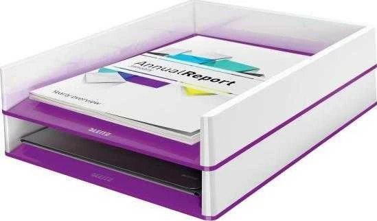 Leitz WOW dviejų spalvų dokumentų lentyna, violetinė 53611062