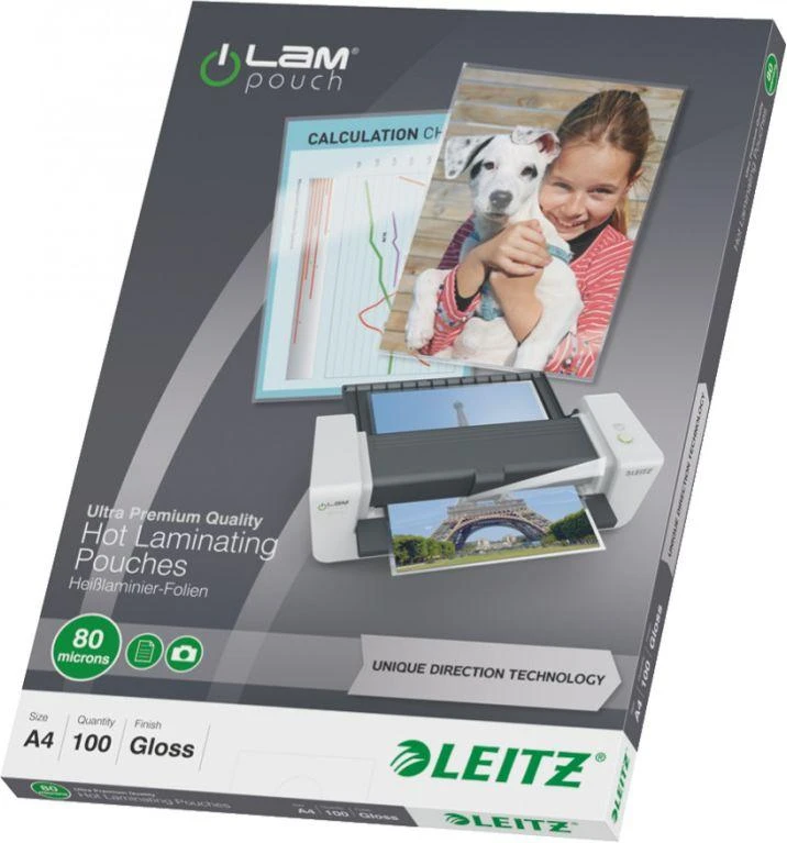 Leitz A4 UDT 80 mic 100 pcs