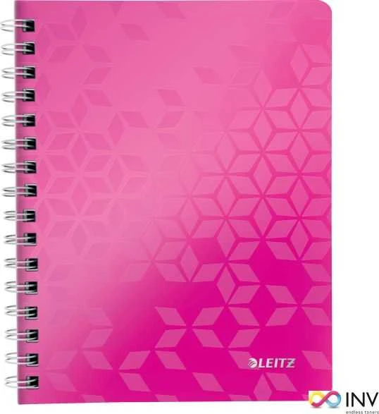 Leitz KOŁONOTATNIK W KRATKĘ A5 PP LEITZ WOW, ROŽINĖ 80389448
