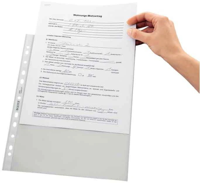 Leitz dokumentų įmautė su a4 formato lapu