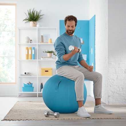 Sėdėjimo kamuolys Leitz Ergo Cosy, 65cm, ramios mėlynos spalvos