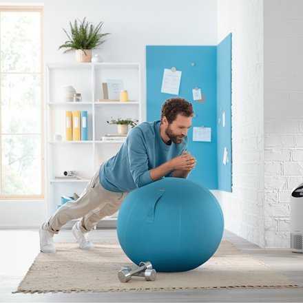 Sėdėjimo kamuolys Leitz Ergo Cosy, 65cm, ramios mėlynos spalvos