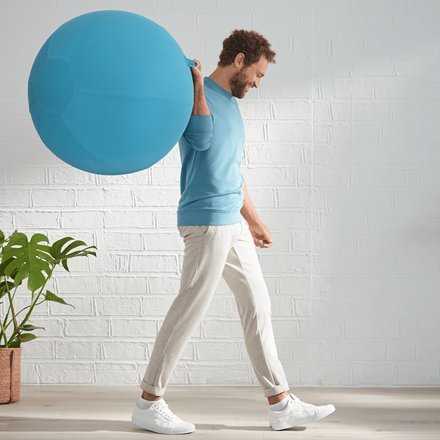 Sėdėjimo kamuolys Leitz Ergo Cosy, 65cm, ramios mėlynos spalvos