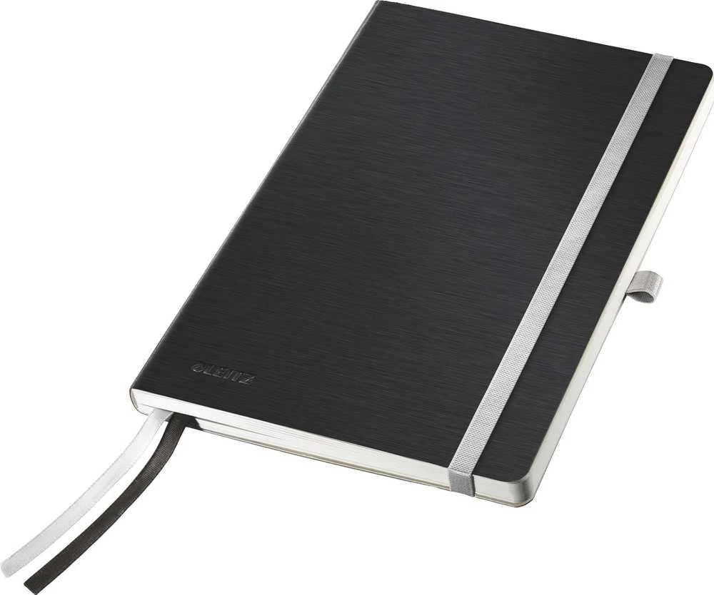 Leitz Notesbog Style A5 Softcover linjeret 80 ark Satin sort