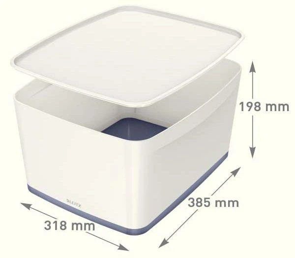 Daiktadėžė LEITZ MyBox su dangteliu, didelė