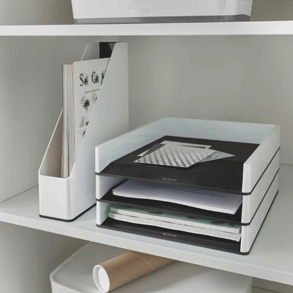 Leitz WOW dokumentų laikiklis dvispalvis, baltai-juodas 53621095