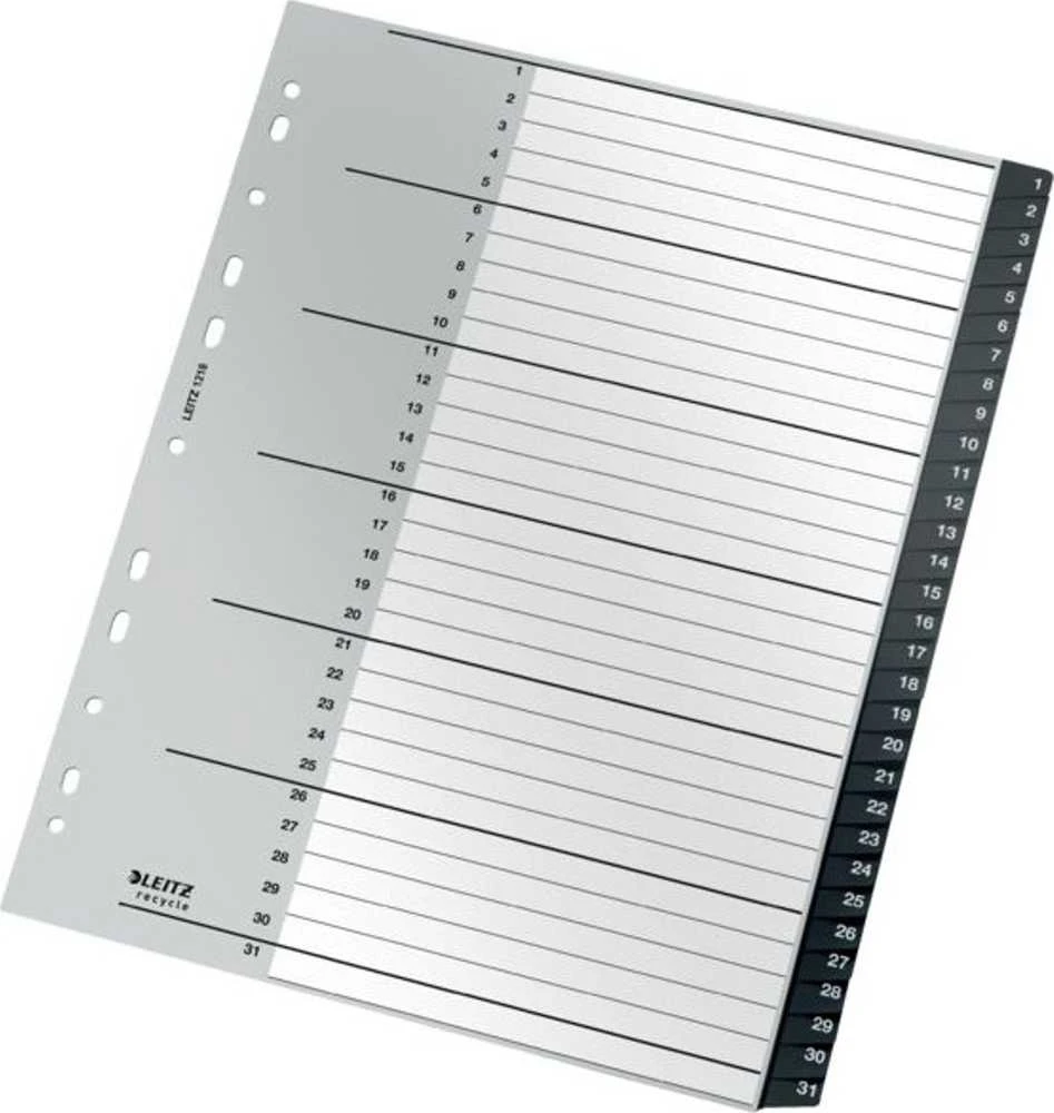 Leitz Recycle skirtukai su numeracija 1-31