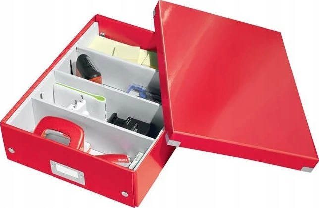 PUDŁO Z PRZEGRÓDKAMI LEITZ CS A4 red