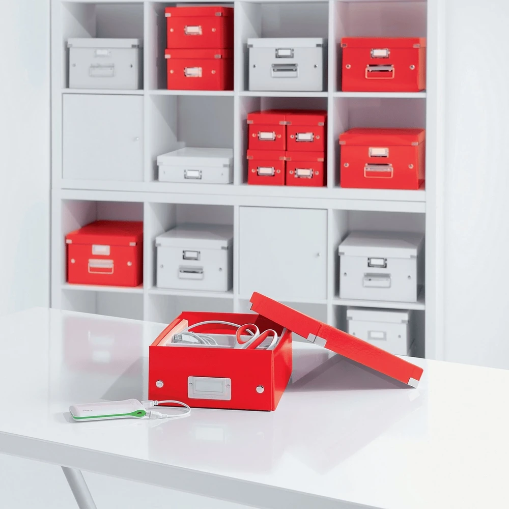 PUDŁO Z PRZEGRÓDKAMI LEITZ CS A4 red