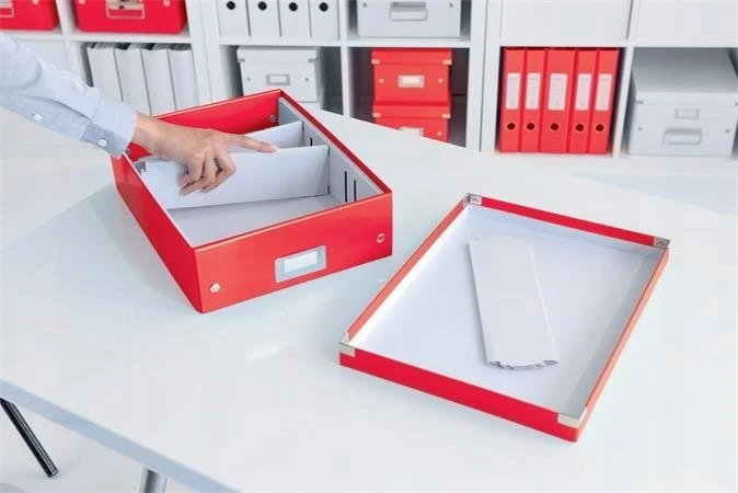 PUDŁO Z PRZEGRÓDKAMI LEITZ CS A4 red
