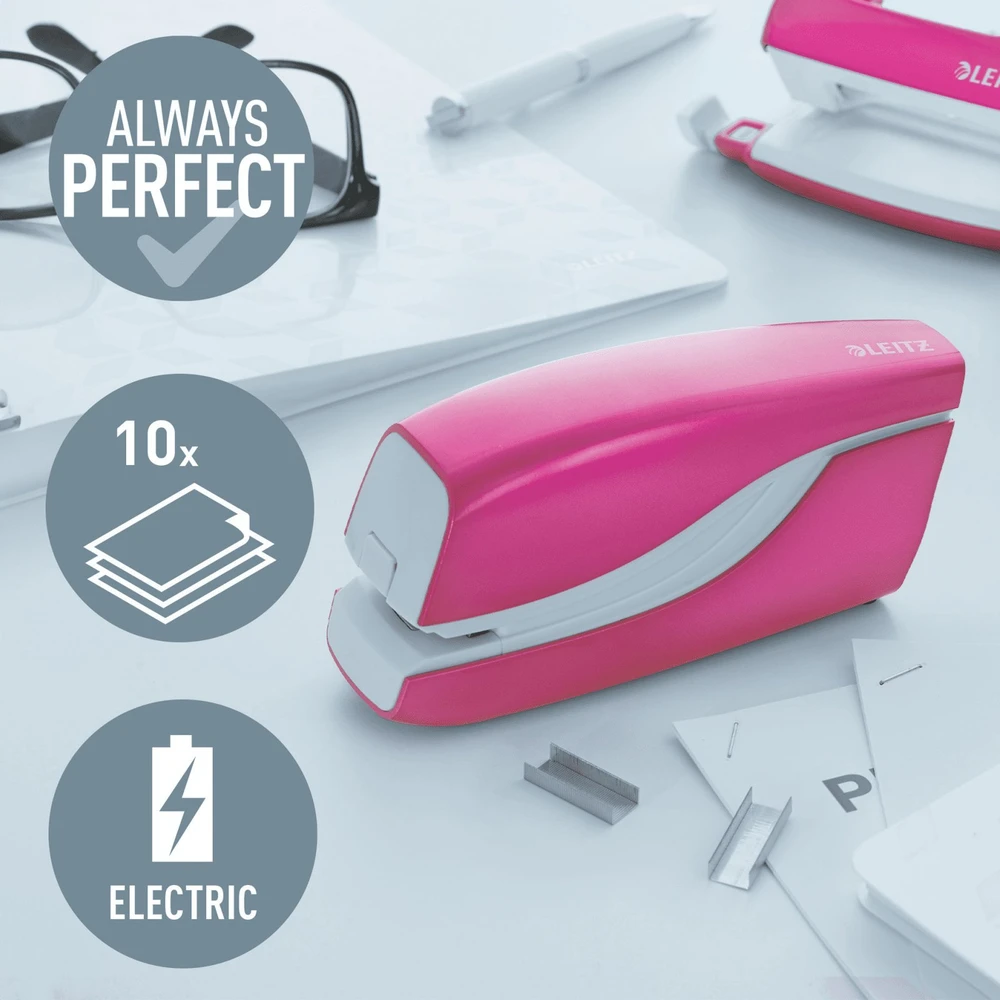 Leitz segiklis ELECTRIC STAPLER WOW raudona